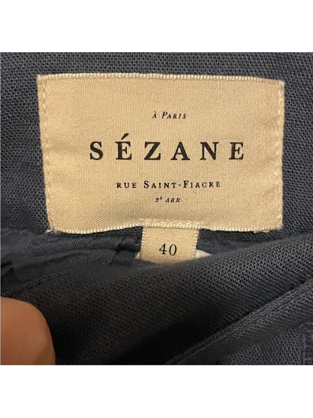 Sezane Duda Skirt — Mineral Blue Midi Skirt - Picture 3 of 4